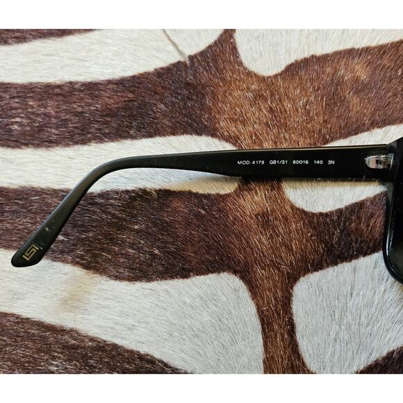 Versace MOD 4179 Black Square Sunglasses 140 Italy - Picture 6 of 10